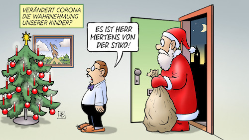 Cartoon: Kinder-Wahrnehmung (medium) by Harm Bengen tagged corona,wahrnehmung,kinder,mertens,stiko,weihnachten,weihnachtsmann,tuer,harm,bengen,cartoon,karikatur,corona,wahrnehmung,kinder,mertens,stiko,weihnachten,weihnachtsmann,tuer,harm,bengen,cartoon,karikatur