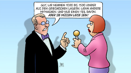 Cartoon: Kinder von Lesbos (medium) by Harm Bengen tagged kinder,flüchtlinge,flüchtlingslager,minderjährige,lesbos,humanität,leise,interview,koalition,der,willigen,hand,harm,bengen,cartoon,karikatur,kinder,flüchtlinge,flüchtlingslager,minderjährige,lesbos,humanität,leise,interview,koalition,der,willigen,hand,harm,bengen,cartoon,karikatur