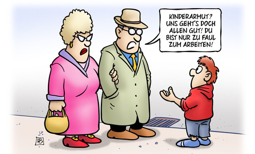 Cartoon: Kinderarmut (medium) by Harm Bengen tagged kinderarmut,arbeiten,faul,armut,betteln,kinder,reichtum,sozialhilfe,hartz,harm,bengen,cartoon,karikatur,kinderarmut,arbeiten,faul,armut,betteln,kinder,reichtum,sozialhilfe,hartz,harm,bengen,cartoon,karikatur