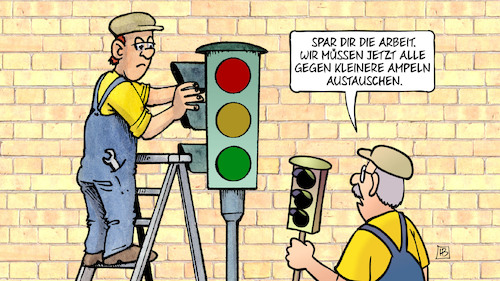 Cartoon: Kleinere Ampel (medium) by Harm Bengen tagged arbeiter,kleinere,ampeln,austauschen,verlierer,regierung,europawahl,wahl,harm,bengen,cartoon,karikatur,arbeiter,kleinere,ampeln,austauschen,verlierer,regierung,europawahl,wahl,harm,bengen,cartoon,karikatur