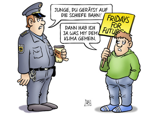 KlimaDemoBussgeld von Harm Bengen Politik Cartoon