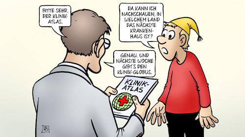 Klinik-Atlas von Harm Bengen | Politik Cartoon | TOONPOOL