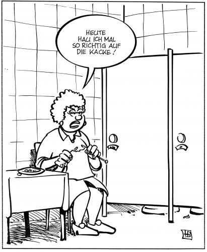 Cartoon: Klofrau (medium) by Harm Bengen tagged klofrau,klo,toilette,toilettenfrau,wc,00,stricken,langeweile,kacke,unternehmen,unternehmerlust,trinkgeld,stuhlgang,münzklo,besetzt,sitzung,pissbecken,urinstein,putzfrau,arbeit,routine,öde,abwechslung,motivation,arbeitsplatz,frauenarbeit,förderung,gefördert