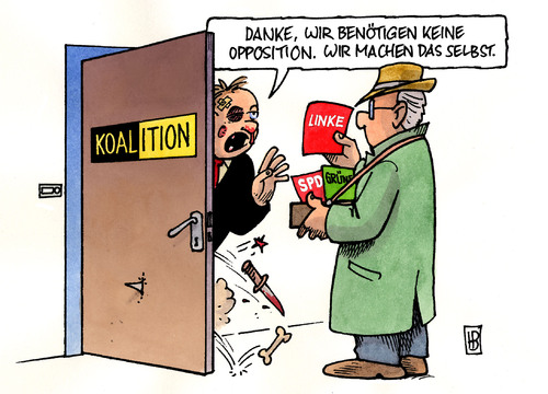 Cartoon: Koalitionsstreit (medium) by Harm Bengen tagged koalitionsstreit,koalition,streit,regierung,opposition,cdu,csu,fdp,spd,grüne,link,prügel,messer,bauchladen,hausieren,koalitionsstreit,koalition,streit,regierung,opposition,cdu,fdp,csu,spd,grüne,link,prügel,messer,bauchladen,hausieren