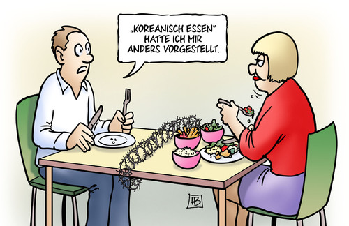 Koreanisch Essen Von Harm Bengen Politik Cartoon Toonpool