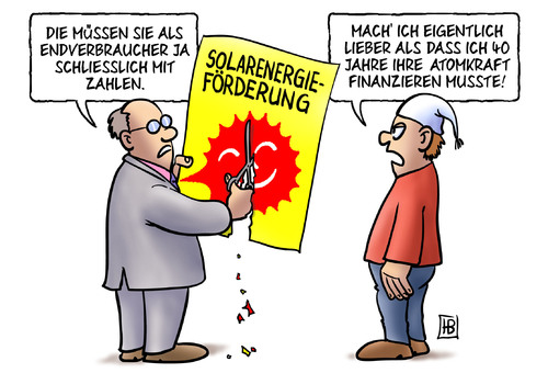 Cartoon: Kürzung Förderung Solarenergie (medium) by Harm Bengen tagged kürzung,föderung,solarenergie,energiewende,atomkraft,kernkraft,akw,geld,finanzieren,endverbraucher,kunde,schere,kürzung,föderung,solarenergie,energiewende,atomkraft,kernkraft,akw,geld,endverbraucher,schere