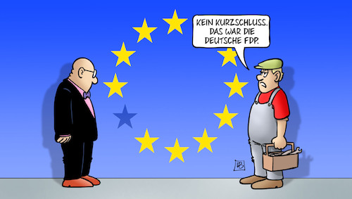 Cartoon: Kurzschluss oder FDP (medium) by Harm Bengen tagged kurzschluss,fdp,sterne,birne,licht,handwerker,lieferkettengesetz,eu,europa,blockade,abstimmung,harm,bengen,cartoon,karikatur,kurzschluss,fdp,sterne,birne,licht,handwerker,lieferkettengesetz,eu,europa,blockade,abstimmung,harm,bengen,cartoon,karikatur