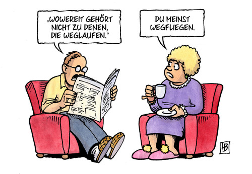 Laufen Und Fliegen Von Harm Bengen Politik Cartoon Toonpool