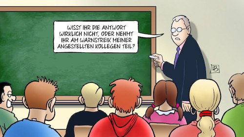 Cartoon: Lehrerwarnstreik (medium) by Harm Bengen tagged lehrerwarnstreik,antwort,schule,angestellte,tarifrunde,öffentlicher,dienst,gew,verdi,harm,bengen,cartoon,karikatur,lehrerwarnstreik,antwort,schule,angestellte,tarifrunde,öffentlicher,dienst,gew,verdi,harm,bengen,cartoon,karikatur