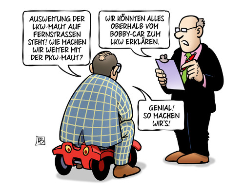 Lkw Maut Ausweitung Von Harm Bengen Politik Cartoon Toonpool