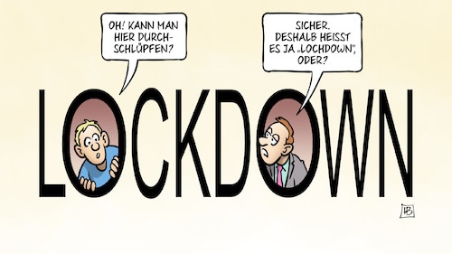 Cartoon: Lochdown (medium) by Harm Bengen tagged lockdown,lochdown,schlupfloch,ausgangssperre,ausgangsbeschränkungen,corona,harm,bengen,cartoon,karikatur,lockdown,lochdown,schlupfloch,ausgangssperre,ausgangsbeschränkungen,corona,harm,bengen,cartoon,karikatur