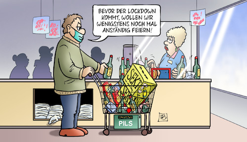 Cartoon: Lockdown-Angst (medium) by Harm Bengen tagged lockdown,angst,feiern,supermarkt,maske,corona,gesundheitsamt,nachverfolgung,ansteckung,alkohol,harm,bengen,cartoon,karikatur,lockdown,angst,feiern,supermarkt,maske,corona,gesundheitsamt,nachverfolgung,ansteckung,alkohol,harm,bengen,cartoon,karikatur