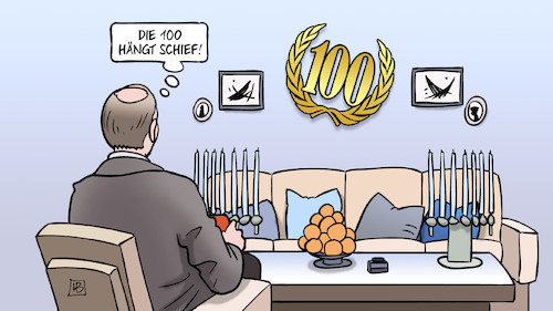 Cartoon: Loriot 100 (medium) by Harm Bengen tagged loriot,geburtstag,100,bild,schief,komiker,sketch,tv,legende,harm,bengen,cartoon,karikatur,loriot,geburtstag,100,bild,schief,komiker,sketch,tv,legende,harm,bengen,cartoon,karikatur