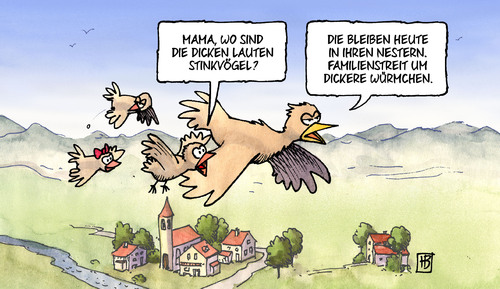 Cartoon: Lufthansastreik (medium) by Harm Bengen tagged lufthansastreik,lufthansa,streik,pilotenvereinigung,piloten,cockpit,gewerkschaft,tarif,rente,voegel,nester,flugzeuge,umwelt,wurm,wuermer,harm,bengen,cartoon,karikatur,lufthansastreik,lufthansa,streik,pilotenvereinigung,piloten,cockpit,gewerkschaft,tarif,rente,voegel,nester,flugzeuge,umwelt,wurm,wuermer,harm,bengen,cartoon,karikatur