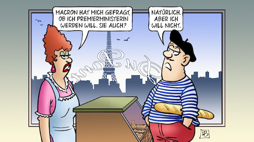Cartoon: Macron sucht weiter (medium) by Harm Bengen tagged premierministerin,macron,premierminister,paris,suche,rücktritt,regierungschef,krise,bäckerei,dupont,harm,bengen,cartoon,karikatur,premierministerin,macron,premierminister,paris,suche,rücktritt,regierungschef,krise,bäckerei,dupont,harm,bengen,cartoon,karikatur
