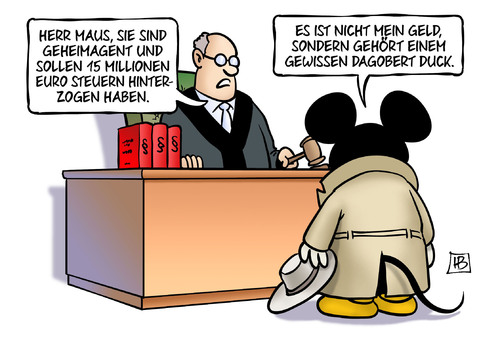 Cartoon: Maus-Prozess (medium) by Harm Bengen tagged geheimagent,spion,micky,maus,15,millionen,steuern,steuerhinterziehung,prozess,gericht,geld,dagobert,duck,richter,harm,bengen,cartoon,karikatur,geheimagent,spion,micky,maus,15,millionen,steuern,steuerhinterziehung,prozess,gericht,geld,dagobert,duck,richter,harm,bengen,cartoon,karikatur