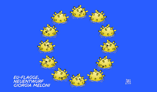 Meloni-Flagge