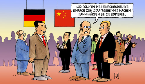 Cartoon: Menschenrechte kopieren (medium) by Harm Bengen tagged menschenrechte,kopieren,plagiat,deutsch,chinesische,konsultationen,china,deutschland,regierung,merkel,geschäfte,wirtschaft,handel,menschenrechte,kopieren,plagiat,deutsch,chinesische,konsultationen,china,deutschland,regierung,merkel,geschäfte,wirtschaft,handel