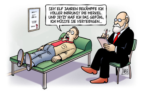 Cartoon: Merkelgegner-Dilemma (medium) by Harm Bengen tagged inbrunst,bekämpfen,verteidigen,psychiater,psychologe,patient,kanzlerin,merkel,cdu,csu,wahlen,mecklenburg,vorpommern,afd,schuldzuweisungen,flüchtlingskrise,flüchtlingspolitik,harm,bengen,cartoon,karikatur,inbrunst,bekämpfen,verteidigen,psychiater,psychologe,patient,kanzlerin,merkel,cdu,csu,wahlen,mecklenburg,vorpommern,afd,schuldzuweisungen,flüchtlingskrise,flüchtlingspolitik,harm,bengen,cartoon,karikatur