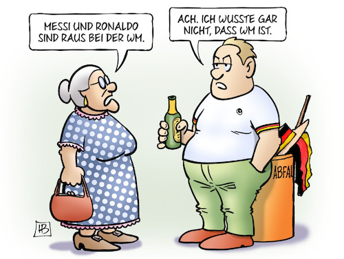 Cartoon: Messi und Ronaldo (medium) by Harm Bengen tagged messi,ronaldo,wm,fussball,weltmeisterschaft,fan,portugal,argentinien,deutschland,ausscheiden,abfall,susemil,harm,bengen,cartoon,karikatur,messi,ronaldo,wm,fussball,weltmeisterschaft,fan,portugal,argentinien,deutschland,ausscheiden,abfall,susemil,harm,bengen,cartoon,karikatur