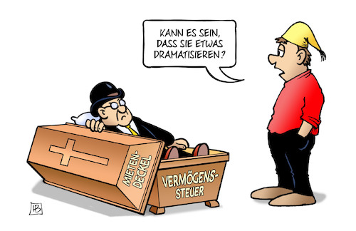 Cartoon: Mietendeckel (medium) by Harm Bengen tagged michel,sarg,dramatisieren,mietendeckel,vermögenssteuer,neiddebatte,spd,linke,geld,kapitalist,harm,bengen,cartoon,karikatur,michel,sarg,dramatisieren,mietendeckel,vermögenssteuer,neiddebatte,spd,linke,geld,kapitalist,harm,bengen,cartoon,karikatur