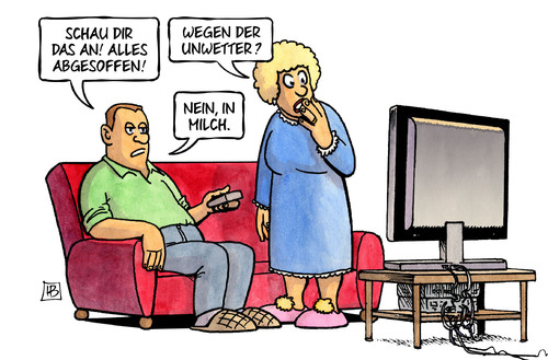 Cartoon: Milch-Überfluss (medium) by Harm Bengen tagged überschwemmung,regen,gewitter,abgesoffen,unwetter,milch,preisverfall,bauern,laktose,intoleranz,harm,bengen,cartoon,karikatur,überschwemmung,regen,gewitter,abgesoffen,unwetter,milch,preisverfall,bauern,laktose,intoleranz,harm,bengen,cartoon,karikatur