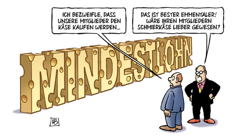 Cartoon: Mindestlohn-Kompromiss (medium) by Harm Bengen tagged mindestlohn,kompromiss,mitglieder,käse,kaufen,emmentaler,mitgliederbefragung,schmierkäse,koalitionsverhandlungen,bundesregierung,bundestag,spd,cdu,harm,bengen,cartoon,karikatur,mindestlohn,kompromiss,mitglieder,käse,kaufen,emmentaler,mitgliederbefragung,schmierkäse,koalitionsverhandlungen,bundesregierung,bundestag,spd,cdu,harm,bengen,cartoon,karikatur