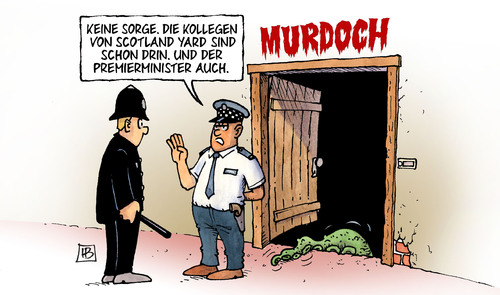 Cartoon: Murdoch-Skandal (medium) by Harm Bengen tagged murdoch,skandal,gb,england,uk,zeitungen,medien,tv,polizei,bestechung,abhören,abhörskandal,cameron,premierminister,rücktritt,murdoch,skandal,gb,england,zeitungen,medien,polizei,bestechung,abhören