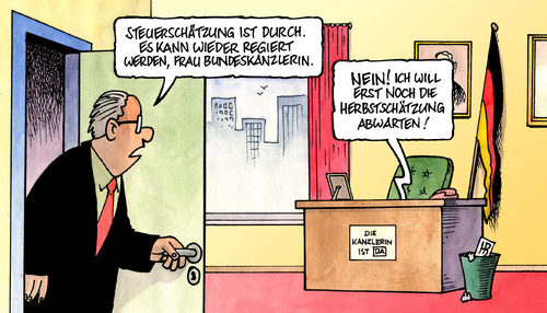 Cartoon: Nach der Steuerschätzung... (medium) by Harm Bengen tagged steuerschaetzung,schaueble,merkel,wahl,steuersenkung,versprechen,untaetigkeit,cdu,csu,fdp,regierung,bundeskanzlerin,steuer,steuern,merkel,steuersenkung,wahl,wahlen,versprechen,cdu,csu,fdp,regierung,bundeskanzlerin,kanzler,kanzlerin