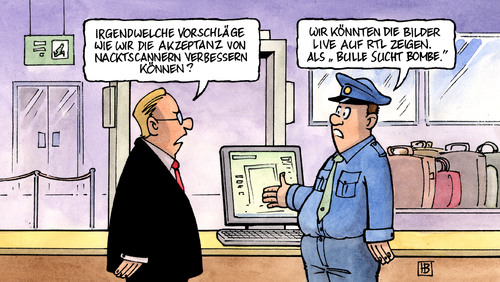 Cartoon: Nacktscanner (medium) by Harm Bengen tagged nacktscanner,körperscanner,flughafen,angst,terror,bombe,bulle,kontrolle,akzeptanz,rtl,doku,soap,nacktscanner,nackt,scanner,körperscanner,flughafen,angst,terror,bombe,bulle,kontrolle,akzeptanz,rtl,soap,doku,tv,fernsehen,sicherheit,terrorismus