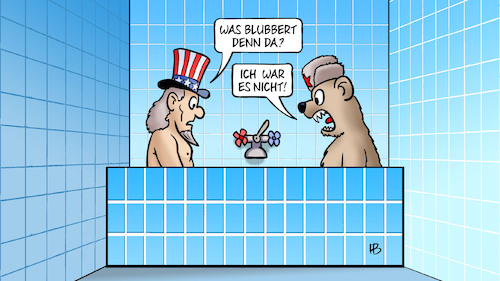 Cartoon: Nord-Stream-Blasen (medium) by Harm Bengen tagged blasen,blubbern,badewanne,loriot,uncle,sam,usa,bär,russland,druckabfall,nord,stream,pipelines,gas,energiekrise,harm,bengen,cartoon,karikatur,blasen,blubbern,badewanne,loriot,uncle,sam,usa,bär,russland,druckabfall,nord,stream,pipelines,gas,energiekrise,harm,bengen,cartoon,karikatur