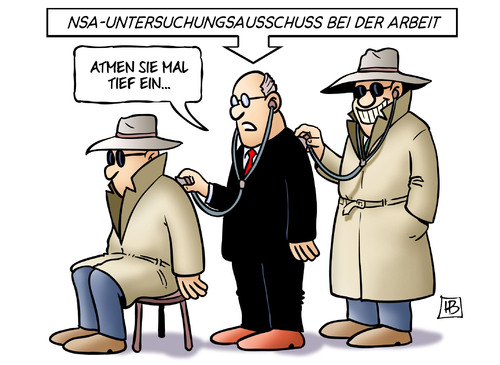 Cartoon: NSA-U-Ausschuss (medium) by Harm Bengen tagged abkommen,spy,no,untersuchungsausschuss,nsa,abhoeren,bengen,harm,snowden,bnd,spionage,deutschland,obama,merkel,bundesregierung,bundestag,verhandlungen,karikatur,cartoon,abhoeren,nsa,untersuchungsausschuss,no,spy,abkommen,verhandlungen,bundestag,bundesregierung,merkel,obama,deutschland,spionage,bnd,snowden,harm,bengen,cartoon,karikatur