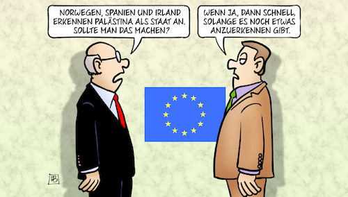 Cartoon: Palästina-Anerkennung (medium) by Harm Bengen tagged norwegen,spanien,irland,staat,anerkennung,schnell,zerstörung,gaza,rafah,israel,palästina,krieg,harm,bengen,cartoon,karikatur,norwegen,spanien,irland,staat,anerkennung,schnell,zerstörung,gaza,rafah,israel,palästina,krieg,harm,bengen,cartoon,karikatur