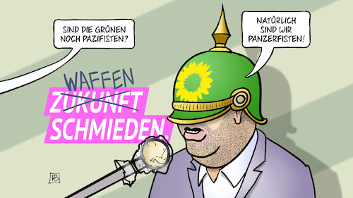 Cartoon: Panzerfisten (medium) by Harm Bengen tagged grüne,parteitag,interview,mikrofon,mikrophon,pazifisten,panzerfisten,omid,nouripour,russland,ukraine,krieg,harm,bengen,cartoon,karikatur,grüne,parteitag,interview,mikrofon,mikrophon,pazifisten,panzerfisten,omid,nouripour,russland,ukraine,krieg,harm,bengen,cartoon,karikatur