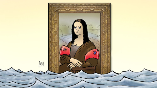 Cartoon: Paris-Hochwasser (medium) by Harm Bengen tagged paris,louvre,mona,lisa,hochwasser,harm,bengen,cartoon,karikatur,paris,louvre,mona,lisa,hochwasser,harm,bengen,cartoon,karikatur