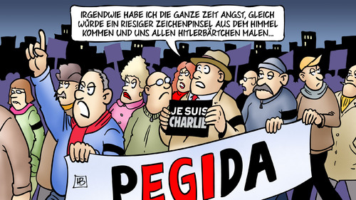 Cartoon: Pegida und Charlie (medium) by Harm Bengen tagged pegida,demonstration,trauer,missbrauch,hitler,nazis,opfer,paris,freiheit,pressefreiheit,charlie,hebdo,satire,zeitschrift,terror,islamisten,islam,is,anschlag,mord,harm,bengen,cartoon,karikatur,pegida,demonstration,trauer,missbrauch,hitler,nazis,opfer,paris,freiheit,pressefreiheit,charlie,hebdo,satire,zeitschrift,terror,islamisten,islam,is,anschlag,mord,harm,bengen,cartoon,karikatur