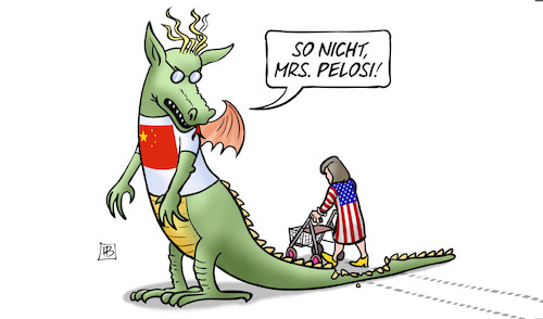 Cartoon: Pelosi nach Taiwan (medium) by Harm Bengen tagged pelosi,taiwan,china,besuch,drache,provokation,usa,harm,bengen,cartoon,karikatur,pelosi,taiwan,china,besuch,drache,provokation,usa,harm,bengen,cartoon,karikatur