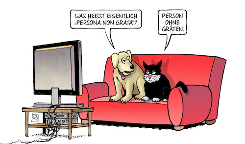 Cartoon: Persona non grata (medium) by Harm Bengen tagged kavala,erdogan,botschafter,persona,non,grata,ausweisung,türkei,tv,hund,katze,gräten,harm,bengen,cartoon,karikatur,kavala,erdogan,botschafter,persona,non,grata,ausweisung,türkei,tv,hund,katze,gräten,harm,bengen,cartoon,karikatur