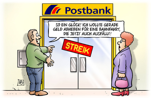 Postbank und Bahn