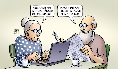 Cartoon: Rathaussturm (medium) by Harm Bengen tagged 150,angriffe,rathaus,rathäuser,afd,bürgermeister,raguhn,jessnitz,susemil,computer,laptop,unruhen,polizeigewalt,mord,verkehrkontrolle,jugendliche,frankreich,harm,bengen,cartoon,karikatur,150,angriffe,rathaus,rathäuser,afd,bürgermeister,raguhn,jessnitz,susemil,computer,laptop,unruhen,polizeigewalt,mord,verkehrkontrolle,jugendliche,frankreich,harm,bengen,cartoon,karikatur