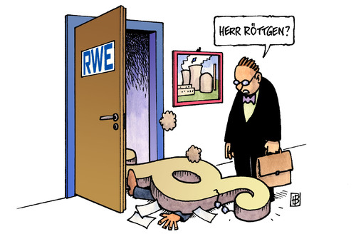 Cartoon: Röttgen und RWE (medium) by Harm Bengen tagged röttgen,rwe,akw,biblis,atom,atomkraft,kernkraft,atomkraftwerk,kernkraftwerk,ausstieg,abschalten,ausschalten,umweltminister,cdu,moratorium,laufzeiten,laufzeitverlängerung,klage,gericht,paragraph,paragraf,röttgen,rwe,akw,biblis,atomkraft,atom,atomkraftwerk,kernkraft,ausstieg,kernkraftwerk,abschalten,umweltminister,moratorium,laufzeiten,fukushima