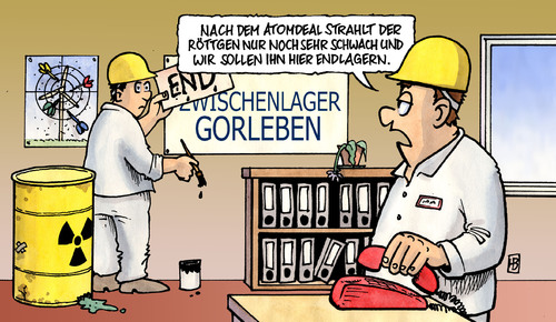 Cartoon: Röttgens Endlager (medium) by Harm Bengen tagged röttgen,endlager,atom,atomkraft,atomkraftwerke,kernkraft,eon,enbw,rwe,vattenfall,gorleben,zwischenlager,deal,atomdeal,energie,röttgen,endlager,atom,atomkraft,atomkraftwerke,kernkraft,eon,enbw,rwe,vattenfall,gorleben,zwischenlager,atomdeal,energie,deal,akw,umwelt,natur