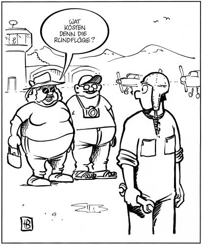 Cartoon: Rundflug (medium) by Harm Bengen tagged 