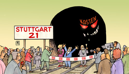 Cartoon: S21-Kosten (medium) by Harm Bengen tagged s21,stuttgart,21,kosten,bahnbahnhof,kopfbahnhof,tiefbahnhof,k21,geißler,schlichtung,streßtest,stresstest,s21,stuttgart 21,geißler,stuttgart,21