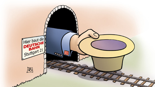 Cartoon: S21-Mehrkosten (medium) by Harm Bengen tagged stuttgart,karikatur,cartoon,bengen,harm,milliardengrab,mehrkosten,bahn,bahnhof,21,stuttgart,21,bahnhof,bahn,mehrkosten,milliardengrab,harm,bengen,cartoon,karikatur