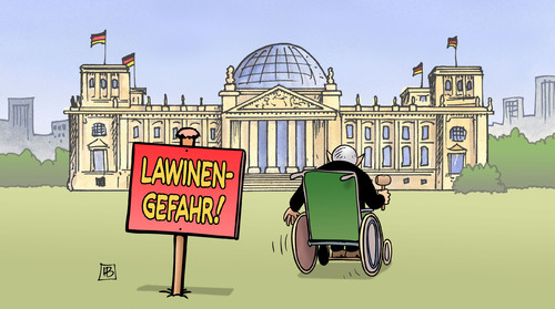 Cartoon: Schäuble-Lawine (medium) by Harm Bengen tagged lawinengefahr,schäuble,reichstag,bundestag,finanzminister,familiennachzug,innenministers,demaiziere,asyl,flüchtlinge,harm,bengen,cartoon,karikatur,lawinengefahr,schäuble,reichstag,bundestag,finanzminister,familiennachzug,innenministers,demaiziere,asyl,flüchtlinge,harm,bengen,cartoon,karikatur