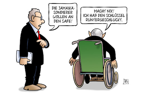 Cartoon: Schäubles Safe (medium) by Harm Bengen tagged schäubles,safe,schäubles,safe