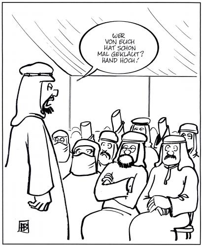 Cartoon: Scharia (medium) by Harm Bengen tagged scharia,gesetz,klauen,diebstahl,strafe,scharia,gesetz,islam,religion,islamisierung,islamismus,islamist,islamkritik,koran,muslim,moslem,ungläubiger,weltreligion,radikalismus,meinungsfreiheit,ideologie,klauen,stehlen,diebstahl,dieb,räuber,strafe,bestrafung,folter,hand,abhaken,arm,melden,behinderung,verbrechen,justiz,kultur