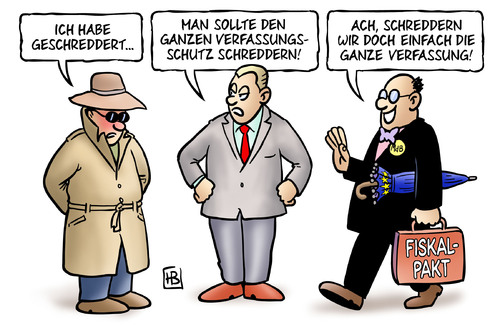 Cartoon: Schreddern (medium) by Harm Bengen tagged bundesamt,verfassungsschutz,fromm,ruecktritt,transparenz,geschreddert,rechtsextremismus,nsu,rechtsterror,untersuchungsausschuss,spione,spitzel,vleute,vmaenner,verfassung,grundgesetz,rettungsschirm,fiskalpakt,klage,bundesverfassungsgericht,schreddern,bundesamt,verfassungsschutz,transparenz,geschreddert,nsu,rechtsextremismus,rechtsterror