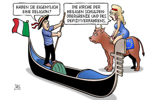 Cartoon: Schuldenobergrenze EU (medium) by Harm Bengen tagged schuldenobergrenze,eu,europa,religion,kirche,heilig,glauben,anbetung,defizitverfahren,italien,gondel,haushalt,staatsverschuldung,harm,bengen,cartoon,karikatur,schuldenobergrenze,eu,europa,religion,kirche,heilig,glauben,anbetung,defizitverfahren,italien,gondel,haushalt,staatsverschuldung,harm,bengen,cartoon,karikatur